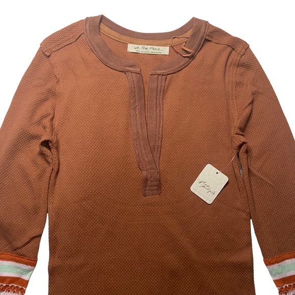 Free People Womens Size S Mikah Layering Cuff Autumn Combo Top NWT - Picture 5 of 8